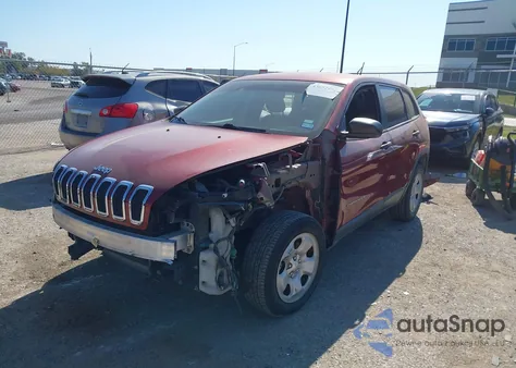 2014 Jeep Cherokee Sport из США, поврежденный, VIN 1C4PJLAB4EW123494